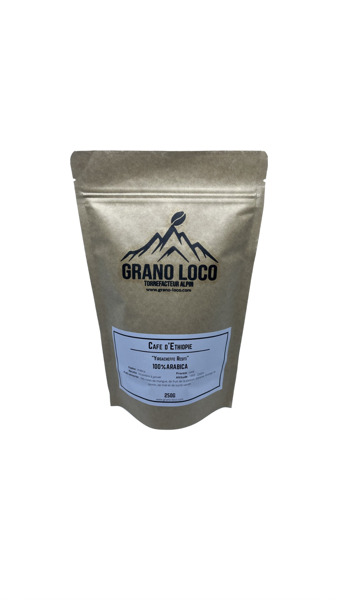 Ethiopian coffee - Yirgacheffe - Resiti Gedeo - 100% Arabica - Note SCA 86-88